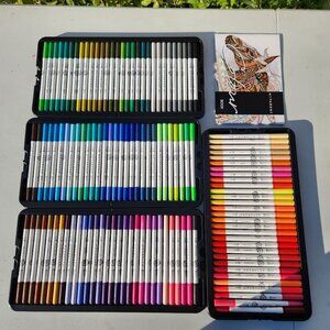 NEW 120 Colors Art Supplies Brush Markers Pens for Adult Coloring Books School D